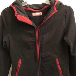 Ferrari Hooded Zipped Jacket Red Black S